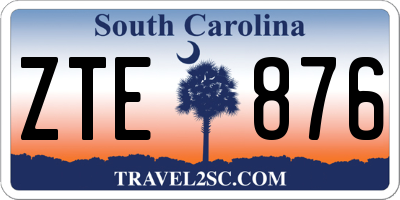 SC license plate ZTE876