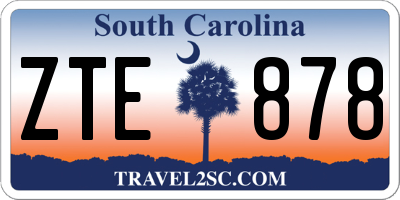 SC license plate ZTE878