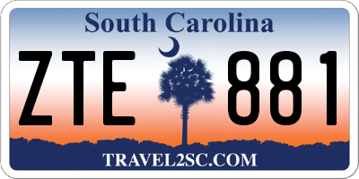 SC license plate ZTE881