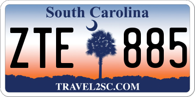 SC license plate ZTE885