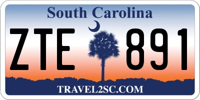 SC license plate ZTE891