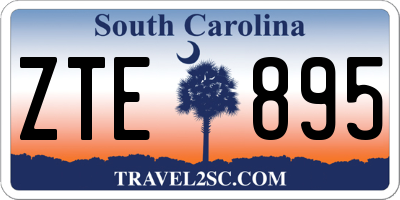 SC license plate ZTE895