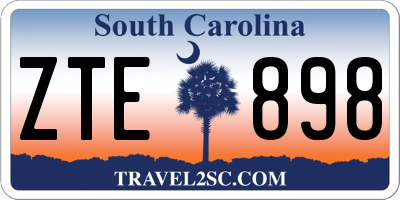 SC license plate ZTE898