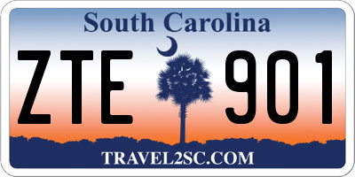SC license plate ZTE901