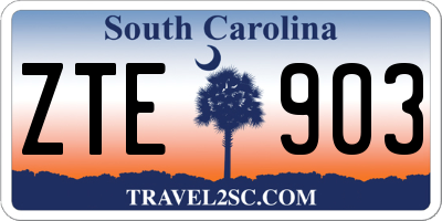 SC license plate ZTE903