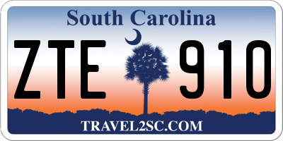SC license plate ZTE910