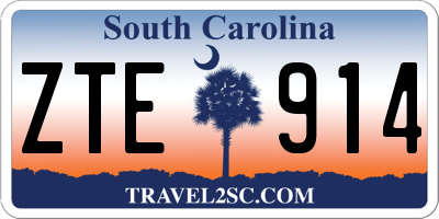 SC license plate ZTE914