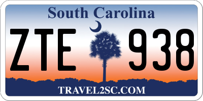 SC license plate ZTE938