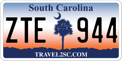 SC license plate ZTE944