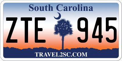 SC license plate ZTE945