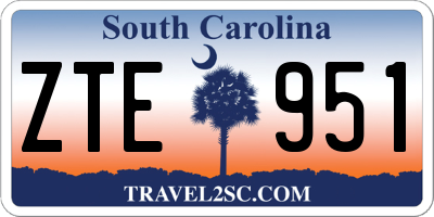 SC license plate ZTE951