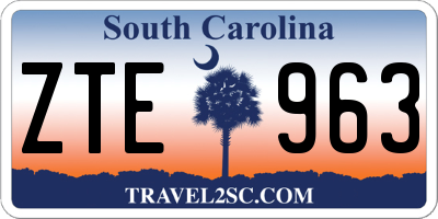 SC license plate ZTE963
