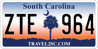 SC license plate ZTE964
