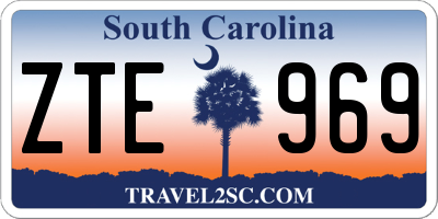 SC license plate ZTE969