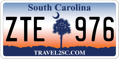 SC license plate ZTE976
