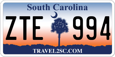 SC license plate ZTE994