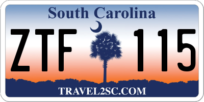 SC license plate ZTF115