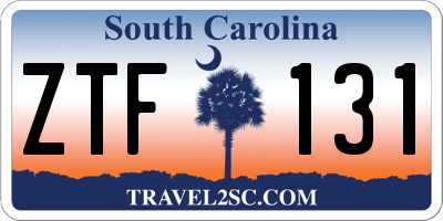 SC license plate ZTF131