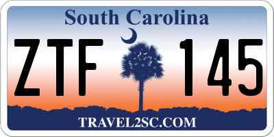 SC license plate ZTF145