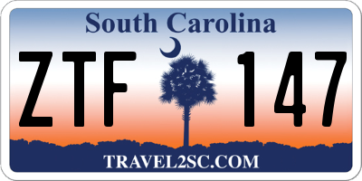 SC license plate ZTF147