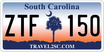 SC license plate ZTF150