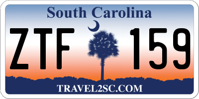 SC license plate ZTF159