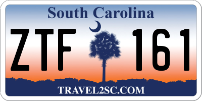 SC license plate ZTF161