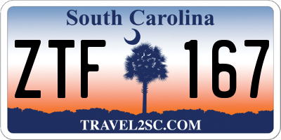 SC license plate ZTF167
