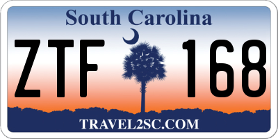SC license plate ZTF168