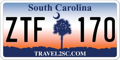 SC license plate ZTF170
