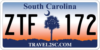 SC license plate ZTF172