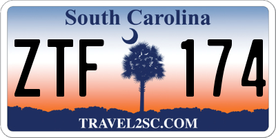 SC license plate ZTF174