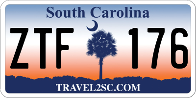 SC license plate ZTF176