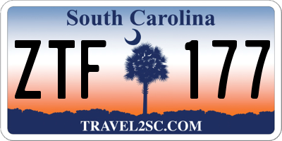 SC license plate ZTF177
