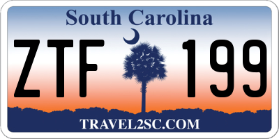 SC license plate ZTF199