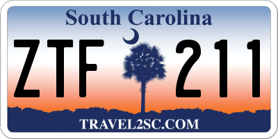 SC license plate ZTF211