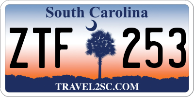 SC license plate ZTF253