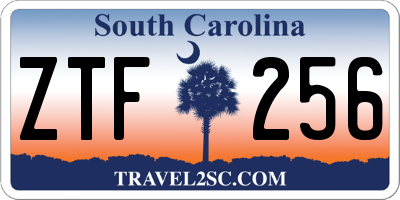 SC license plate ZTF256