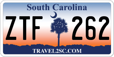 SC license plate ZTF262
