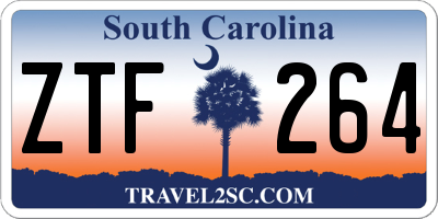 SC license plate ZTF264