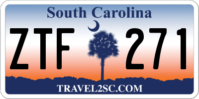 SC license plate ZTF271