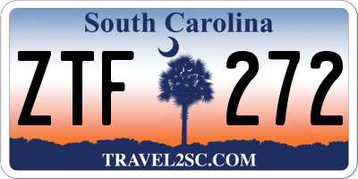 SC license plate ZTF272