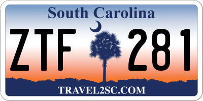 SC license plate ZTF281