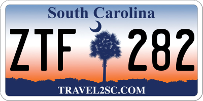 SC license plate ZTF282