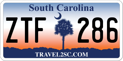 SC license plate ZTF286