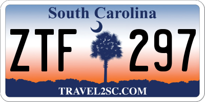 SC license plate ZTF297