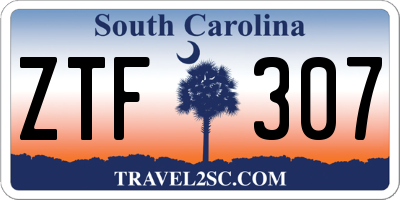 SC license plate ZTF307