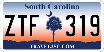 SC license plate ZTF319