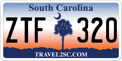 SC license plate ZTF320