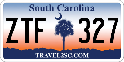 SC license plate ZTF327